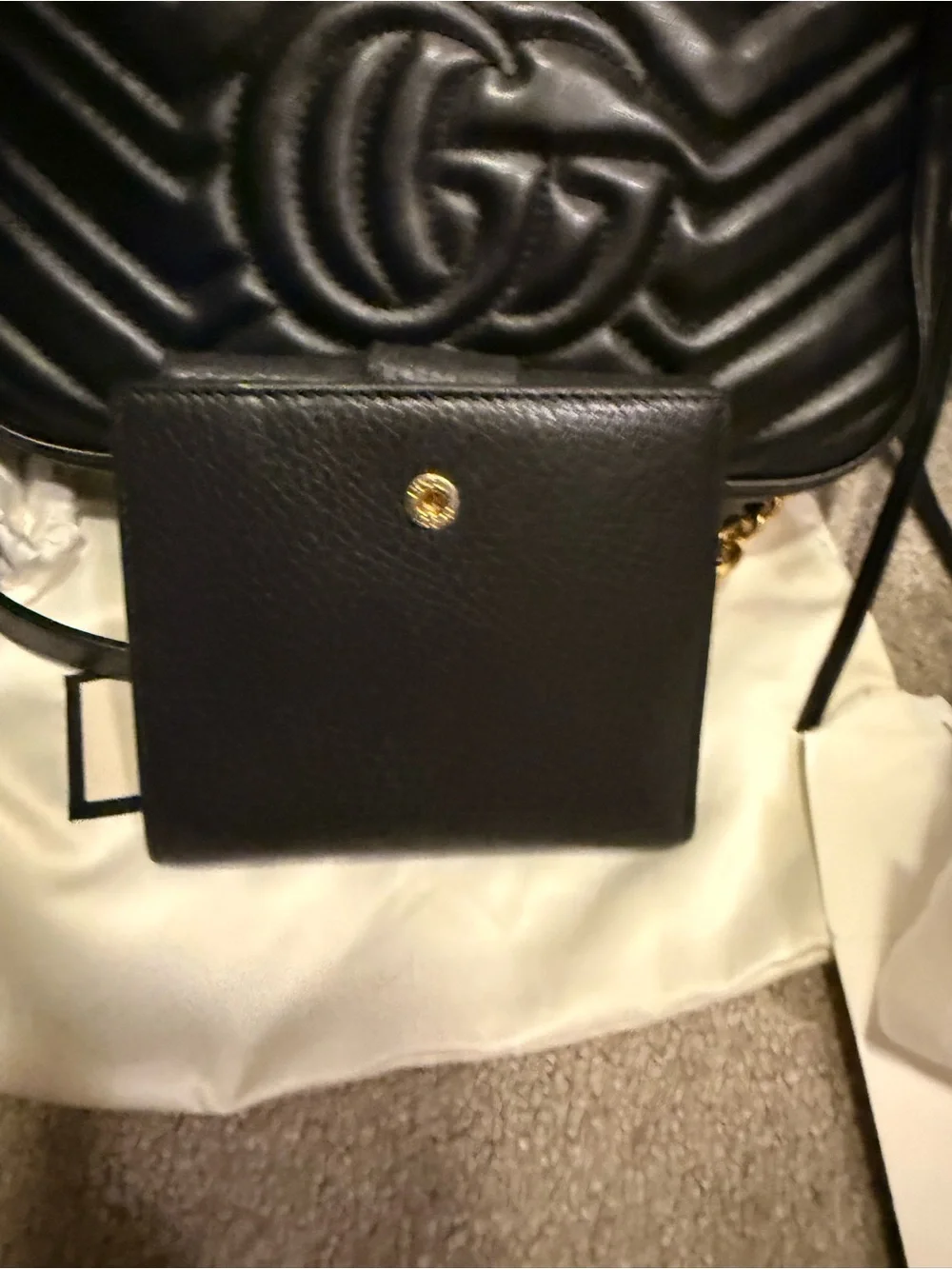 Marmont French Flap Double G Logo Wallet